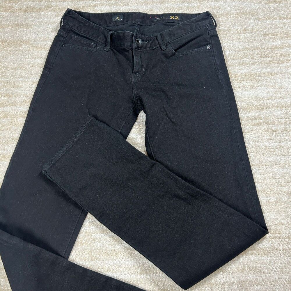 X2 Jeans Womens 8L Skinny Black Stretch Quality Denim Slim Ankle Back